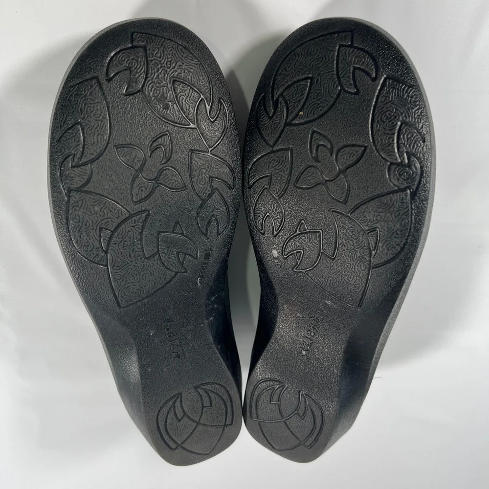 Ziera Mary‎ Jane Comfort Flats Super Support Navy Blue Shimmer Leather Womens 39